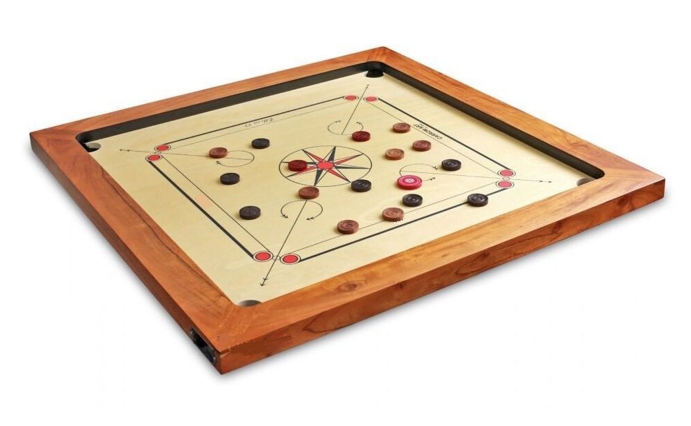 Amazon.com: Surco Boss 16mm Kikar Wood Carrom Board with Coins